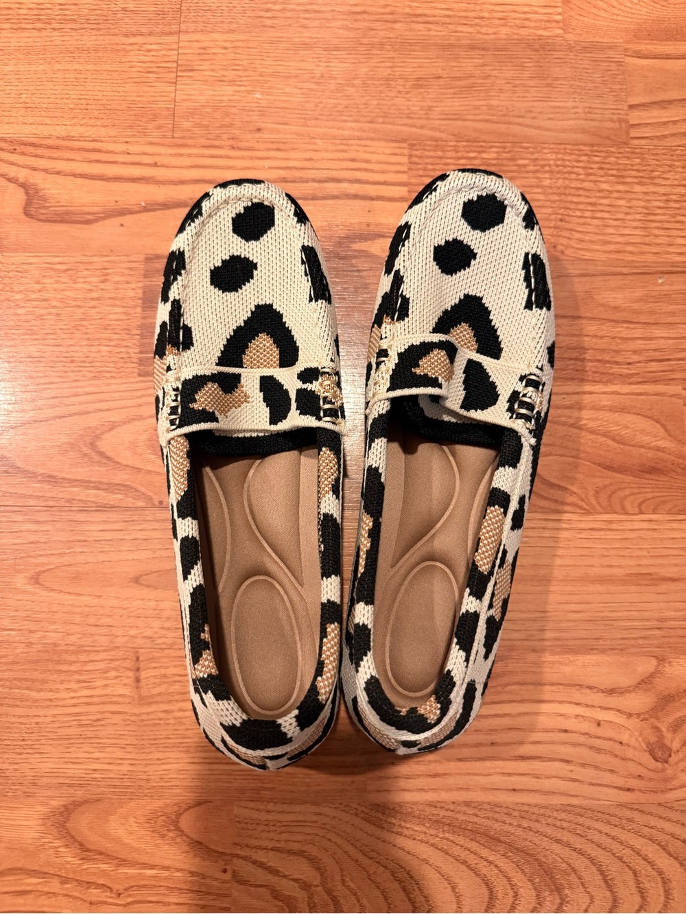 Leopard Print Women’s Slip-On Loafers - Neutral